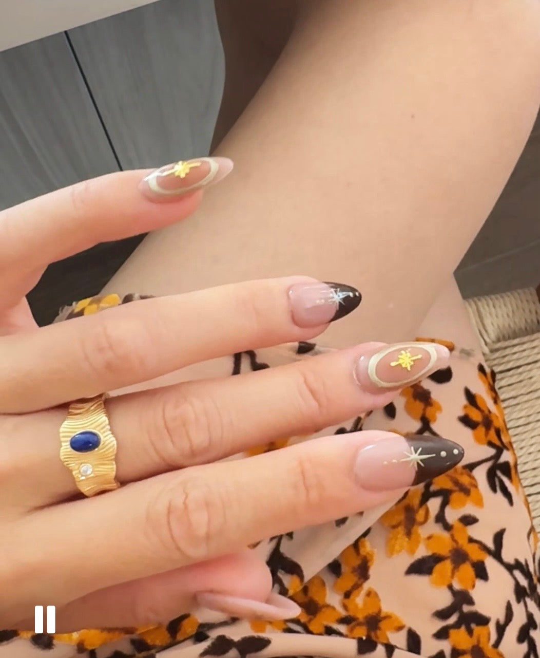 Twilight Stardust-Brown Nude Nails