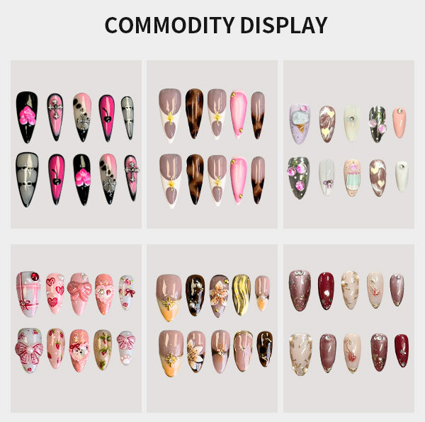 Emerald Eclipse Marble Press-On Nails