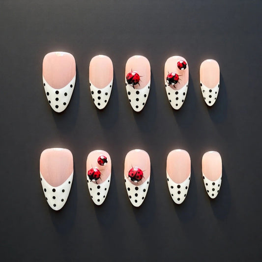 Ladybug Polka Dot Press-On Nails 🐞✨
