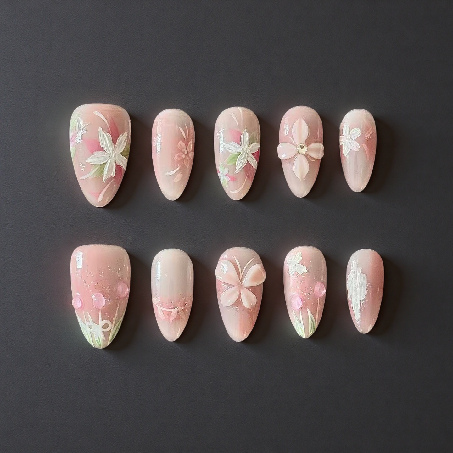Pink Blossom Garden Nail Art Set