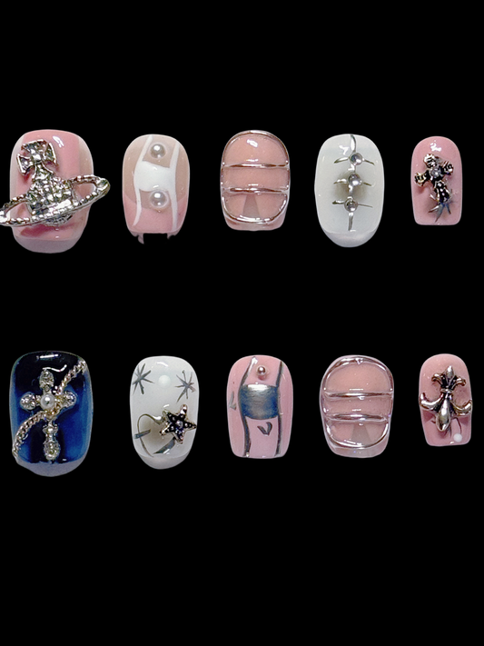 Mixed Charms Jelly Nail Set – Y2K