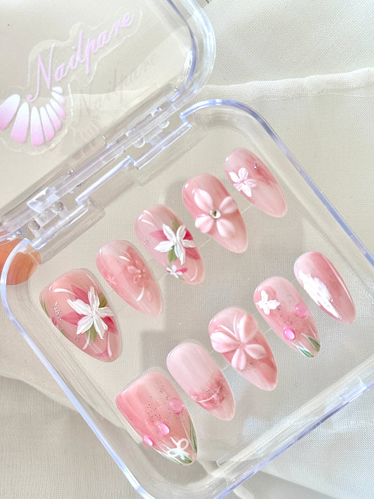 Pink Blossom Garden Nail Art Set