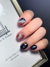 Midnight Galaxy – Deep Blue Star Press-On Nails