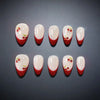 Cherry Kiss – Short Almond Press-On Nails