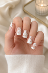 Ivory Bloom Short French Press-On Nails