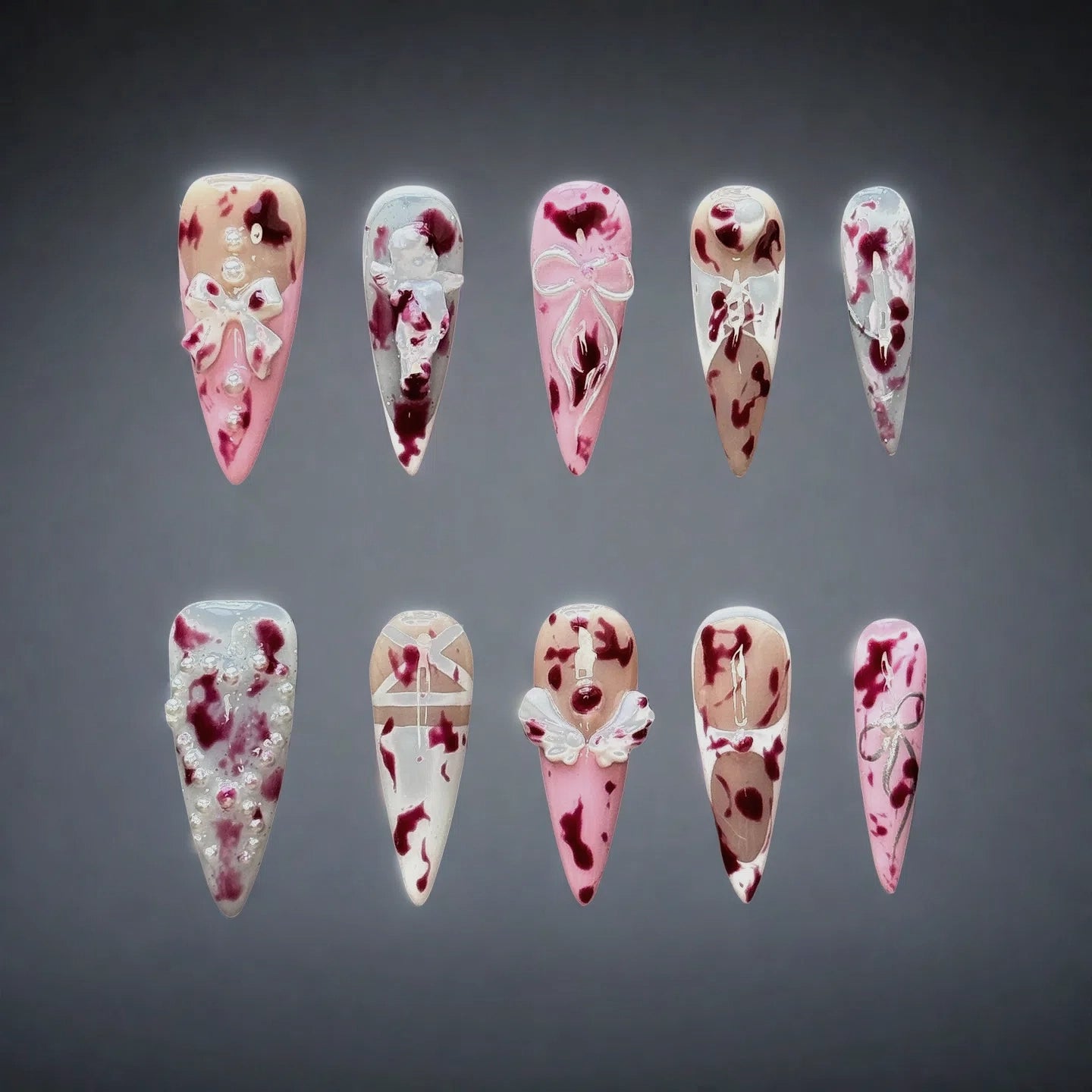 Fallen Angel Y2K Press-On Nails