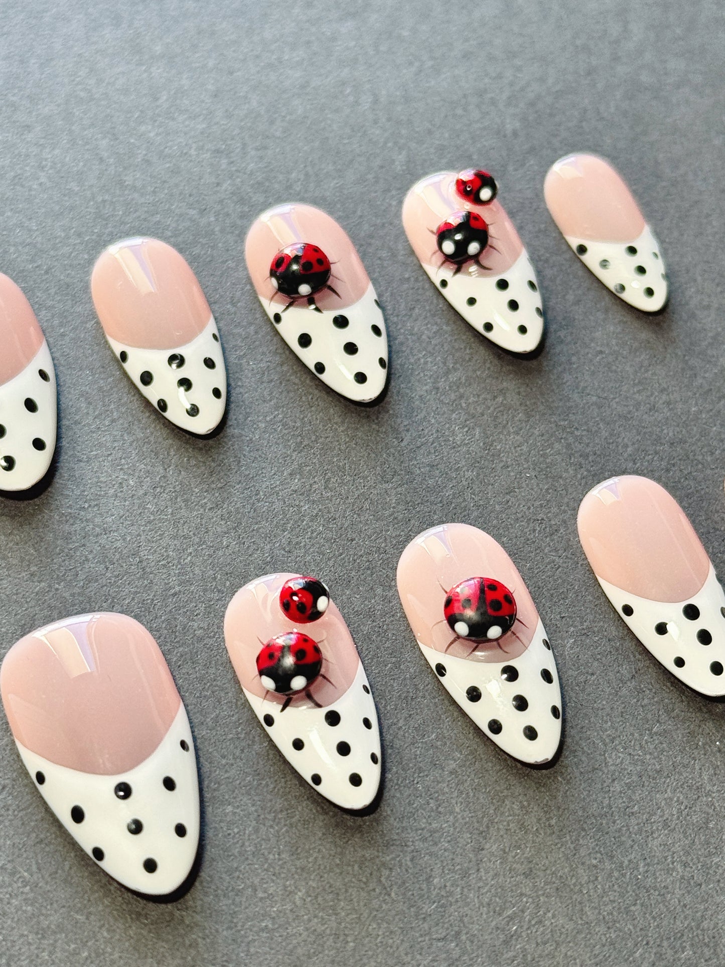 Ladybug Polka Dot Press-On Nails 🐞✨
