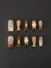 Cherry Mocha Bloom Press-On Nails | Handmade Vintage Floral Nail Set