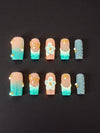 Ocean Bloom Press-On Nails | Handmade 3D Flower Mermaid Beach Nails