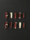 Velvet Bordeaux | Burgundy Cat Eye Press-On Nails