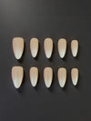 Medium Almond Nude Ombre Press-On Nails – Classic Baby Boomer Handmade Nail Set
